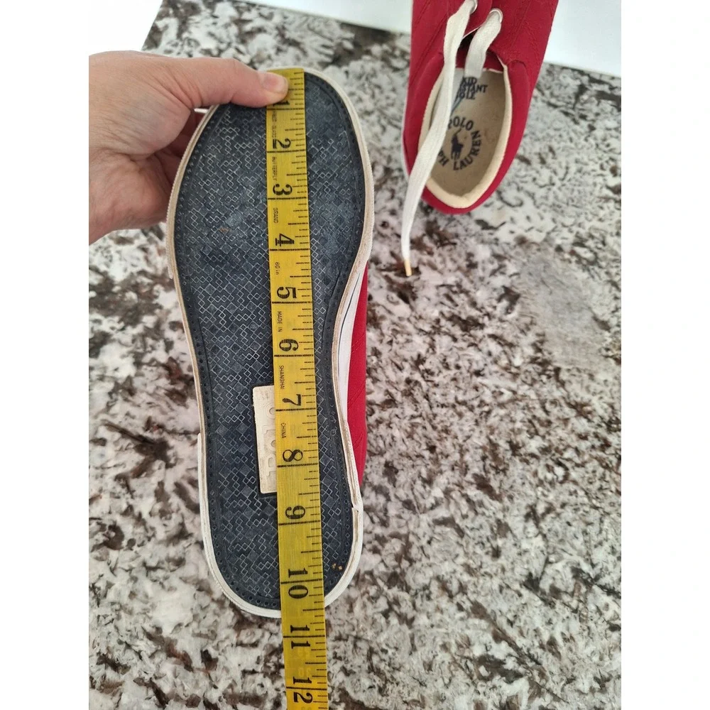 Ralph Lauren Polo Sport Sneakers Women's‎ Size 9B Red Classic
